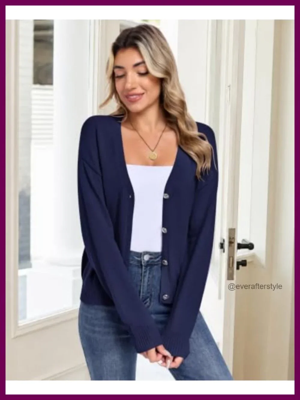 Women's Cropped V-Neck Cardigan Lightweight Knit Sweater